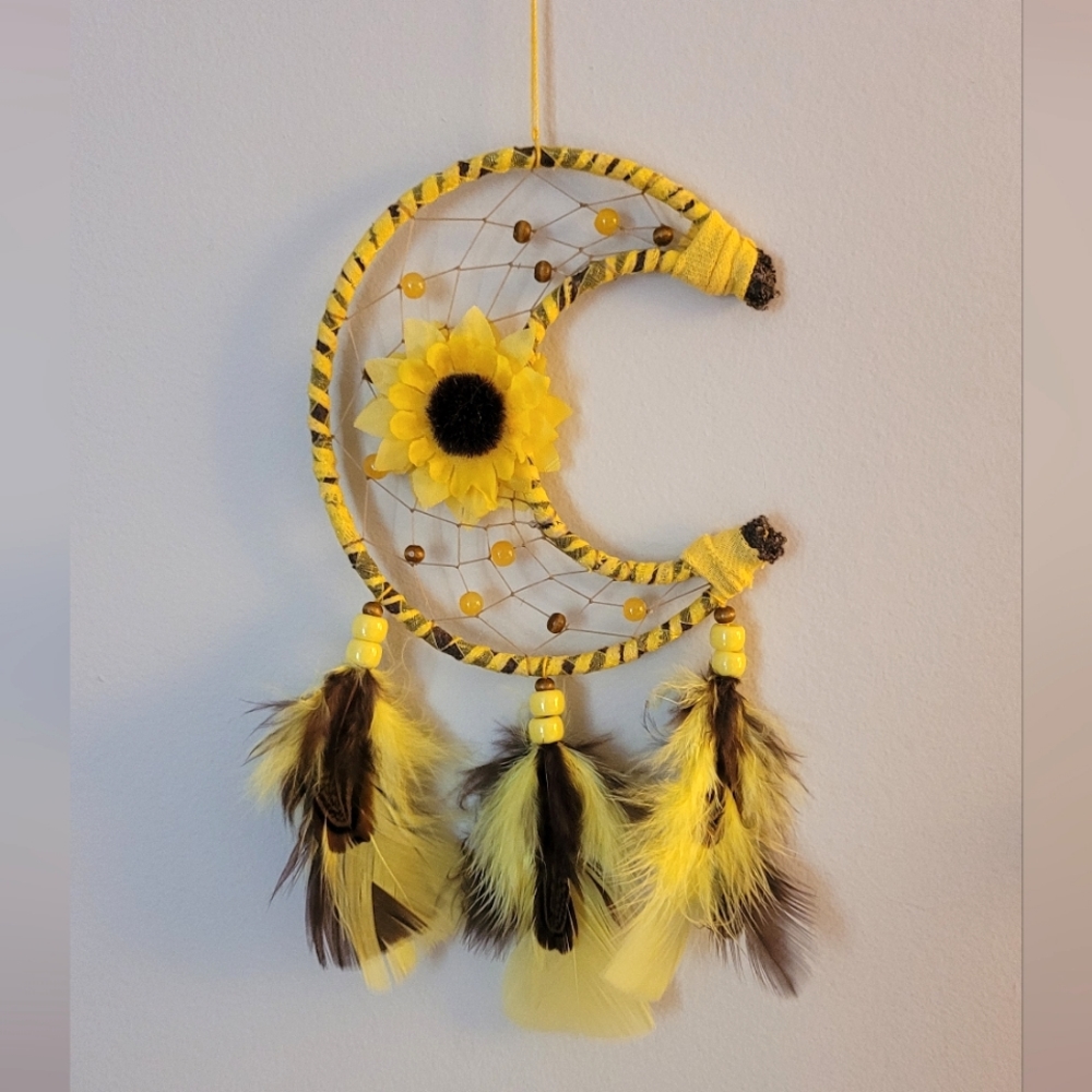 Sunflower Crescent Dreamcatcher